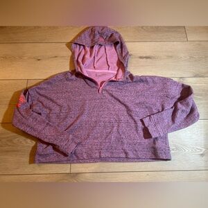 Under‎ Armour Cropped Heathered Pink Quarter Zip-Up Sweater